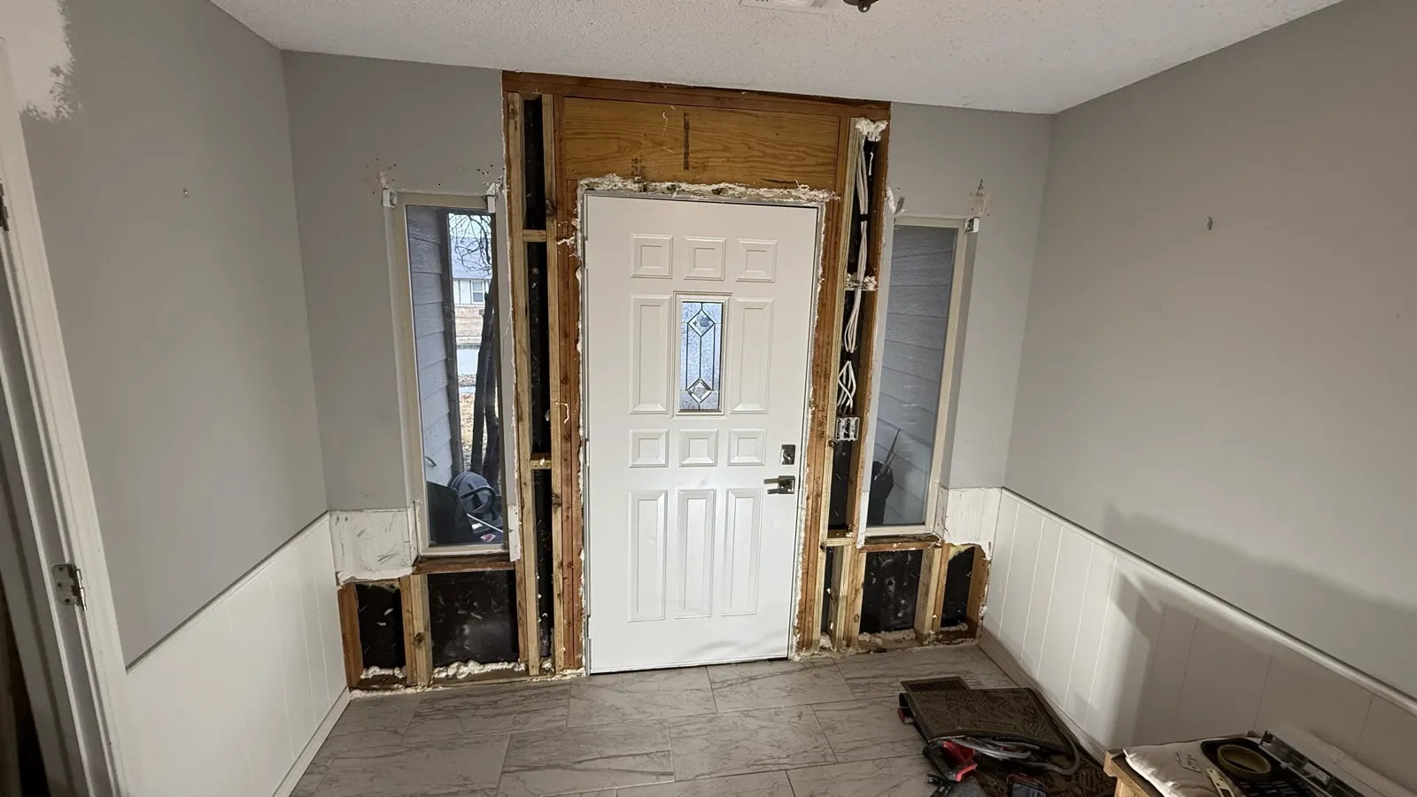 Wall Damage — before — Service Pros, Tulsa metro Oklahoma