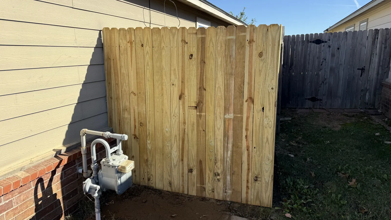 Fence Repair — after — Service Pros, Tulsa metro Oklahoma